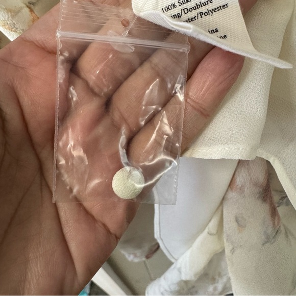 LoveShackFancy Floral Cora Silk Mini Dress Size SM Cream Coquette Feminine Sheer - Picture 7 of 14